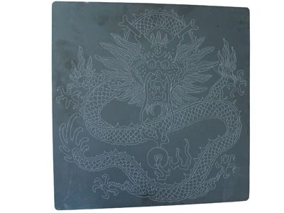 Laser marking a delicate dragon pattern Laser marking a delicate dragon pattern